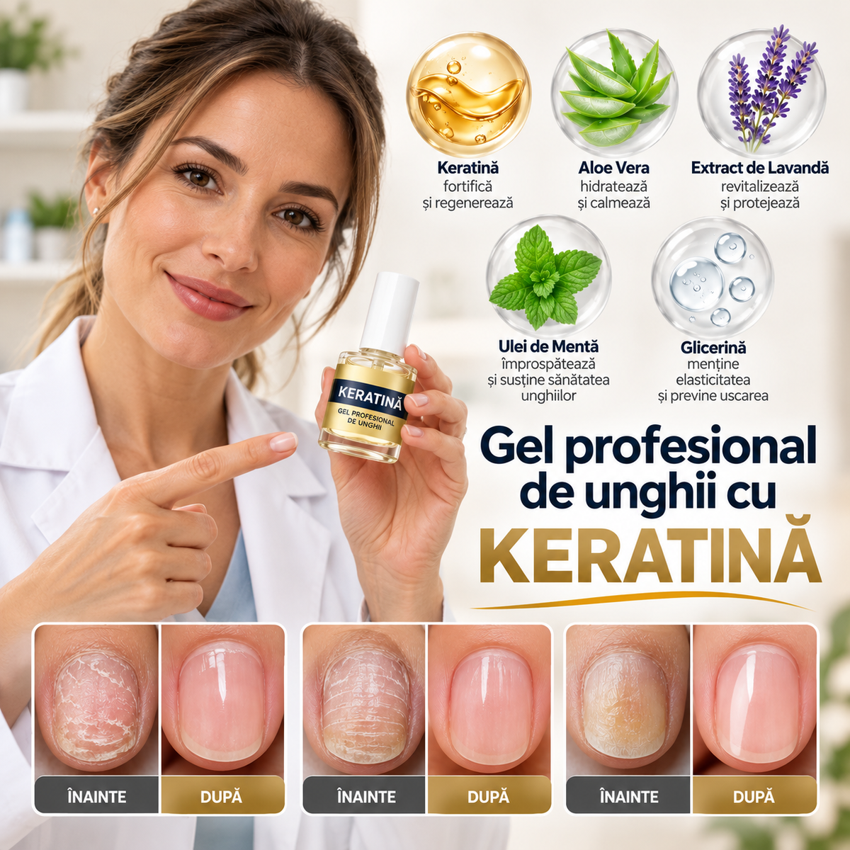 Gel PROFESIONAL cu KERATINA